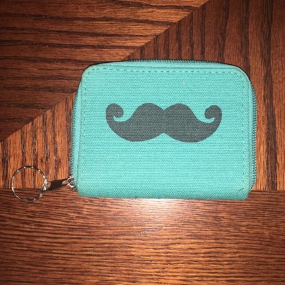 Blue Mustache Wallet